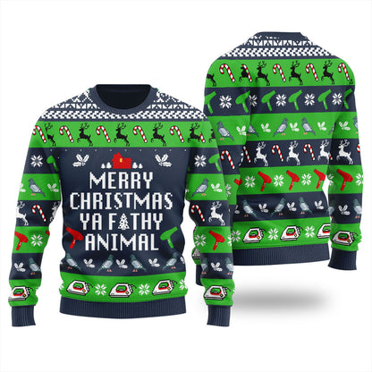Funny Saying Ya Filthy Animal Mens Ugly Sweater