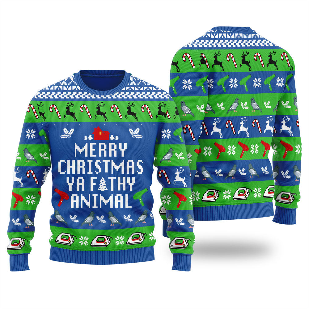 Funny Saying Ya Filthy Animal Mens Ugly Sweater