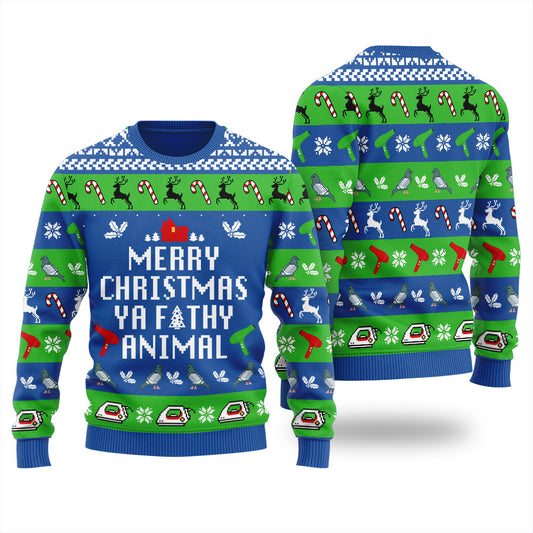 Funny Saying Ya Filthy Animal Mens Ugly Sweater