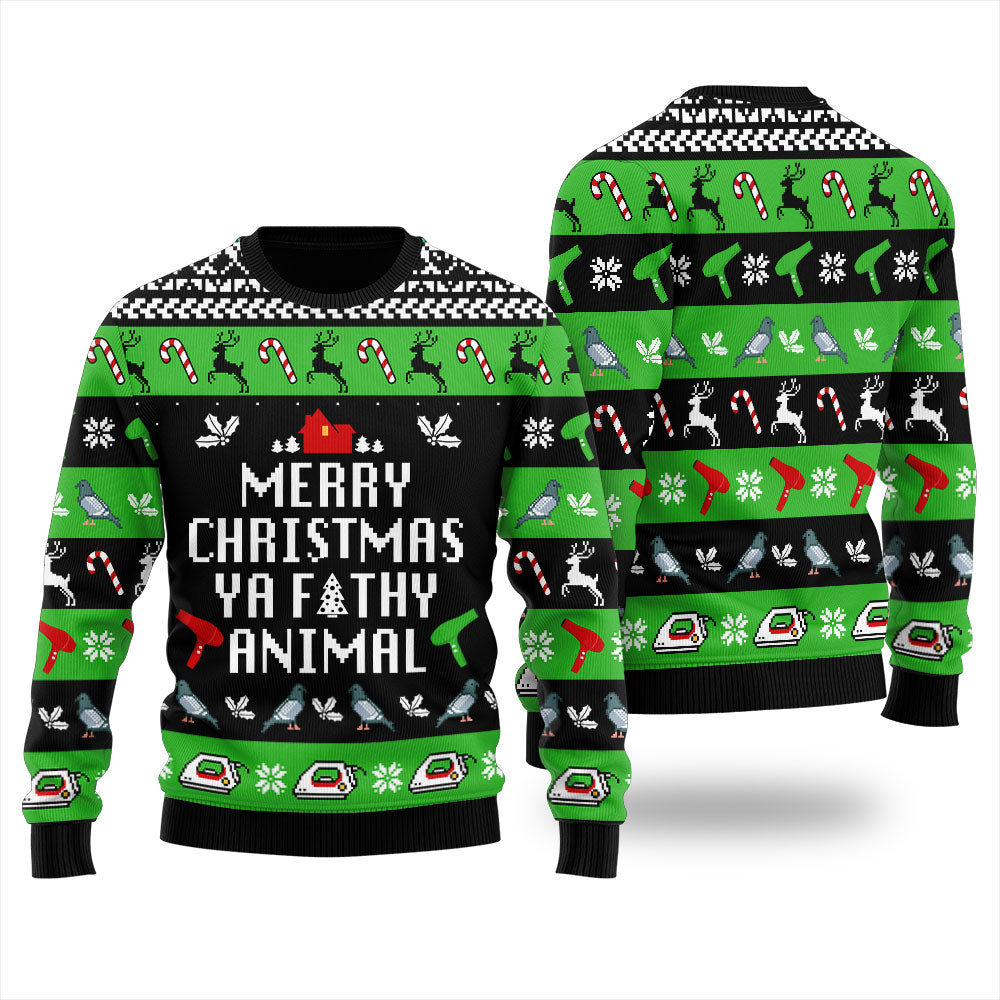 Funny Saying Ya Filthy Animal Mens Ugly Sweater