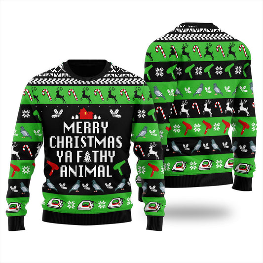 Funny Saying Ya Filthy Animal Ugly Christmas Sweater