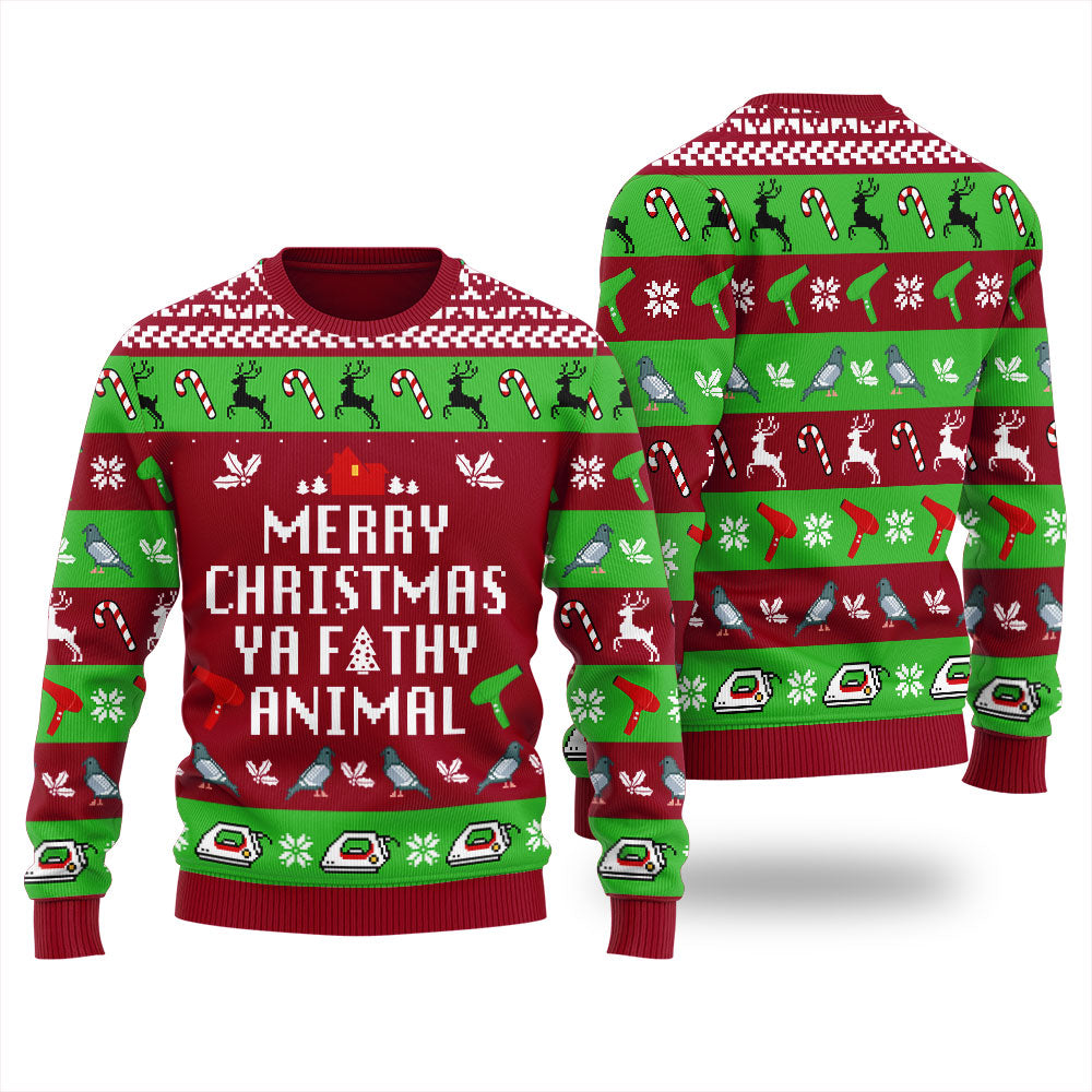 Funny Saying Ya Filthy Animal Ugly Sweater Women