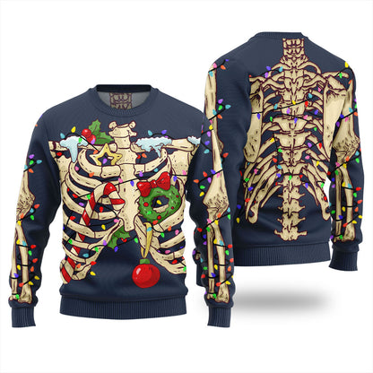 Funny Skeleton Ugly Christmas Sweater