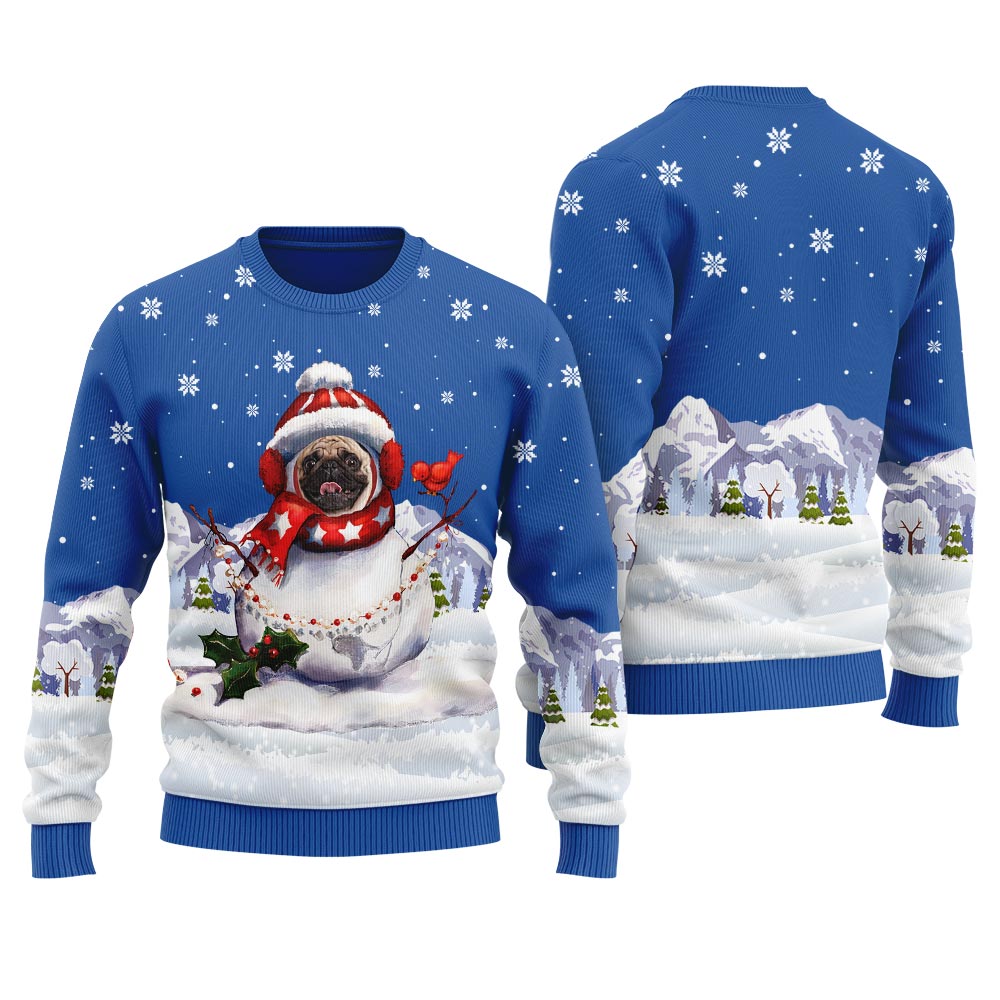 Funny Snowman Custom Pet With Picture Christmas Sweater