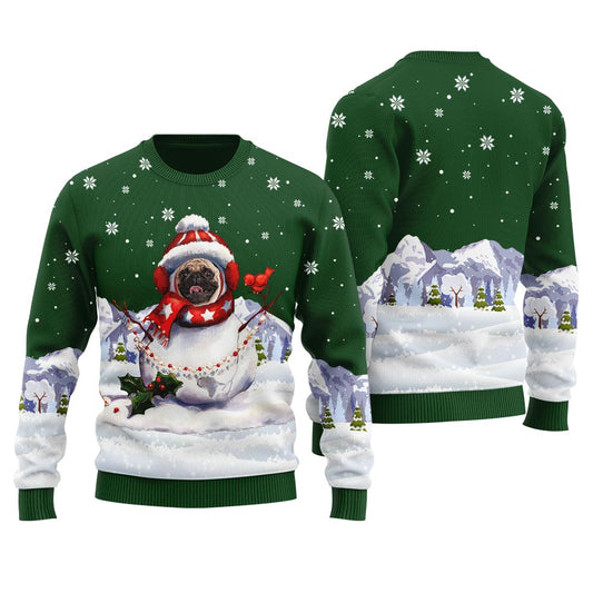 Funny Snowman Custom Face Men's Christmas Sweater