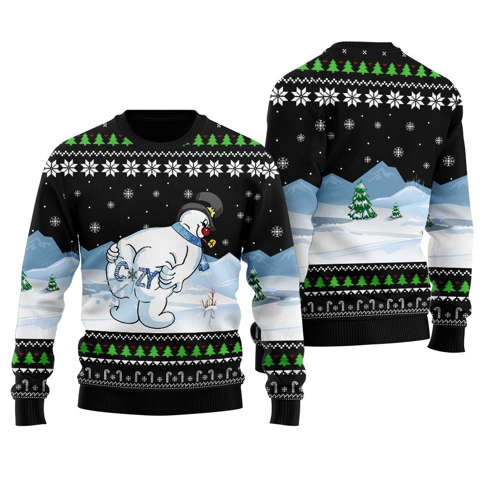 Funny Snowman Merry Christmas Men's Ugly Sweater
