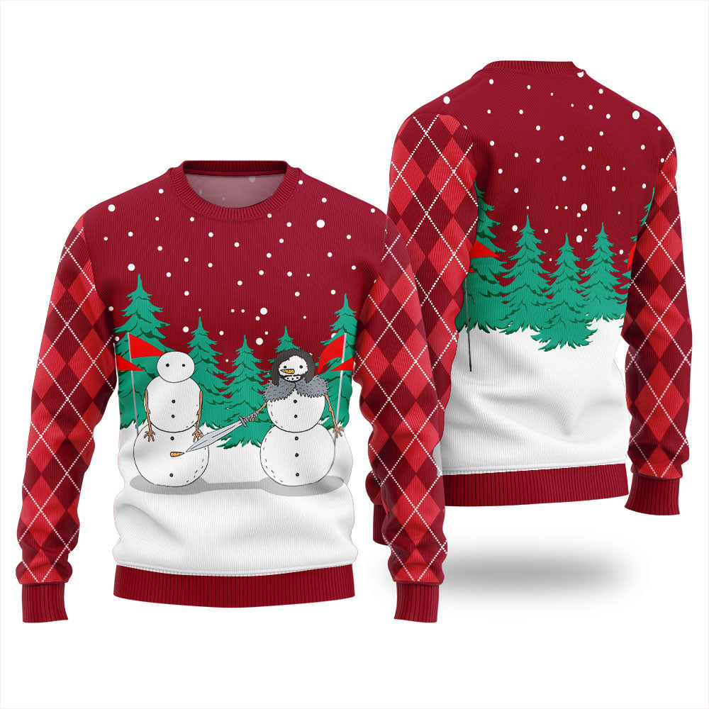 Funny Snowman Ugly Christmas Sweater For Men