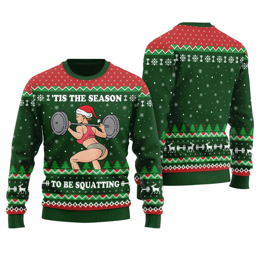 Funny Squatting Ugly Christmas Sweater
