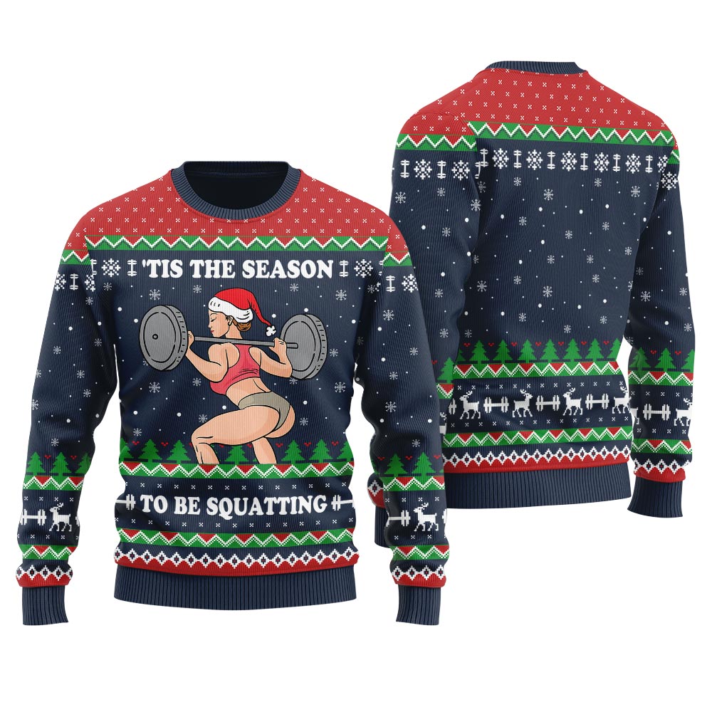 Funny Squatting Ugly Christmas Sweater