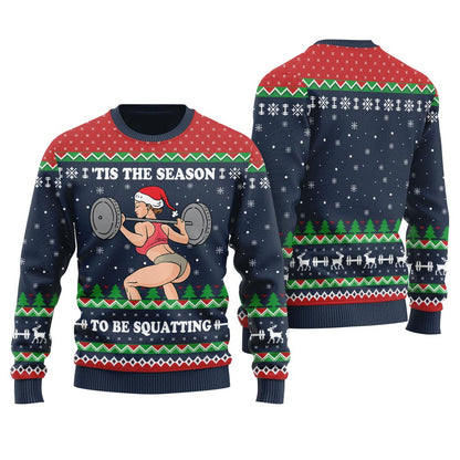 Funny Squatting Ugly Christmas Sweater