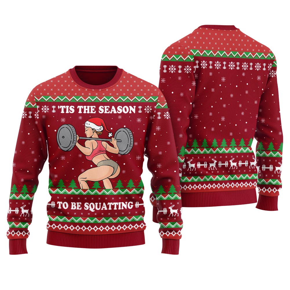 Funny Squatting Ugly Christmas Sweater