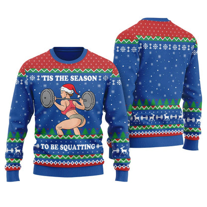Funny Squatting Ugly Christmas Sweater