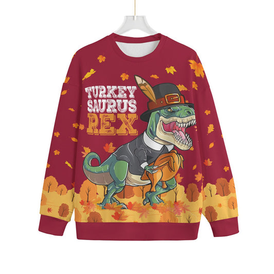 Funny T-Red Turkey Thanksgiving Plus Size Holiday Sweater Red