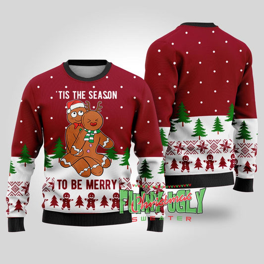 Funny Tis The Season To Be Merry Christmas Cardinal Red