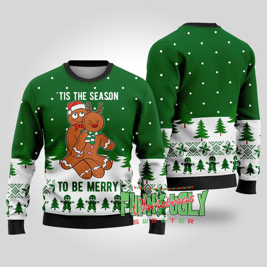 Funny Tis The Season To Be Merry Christmas Forest Green