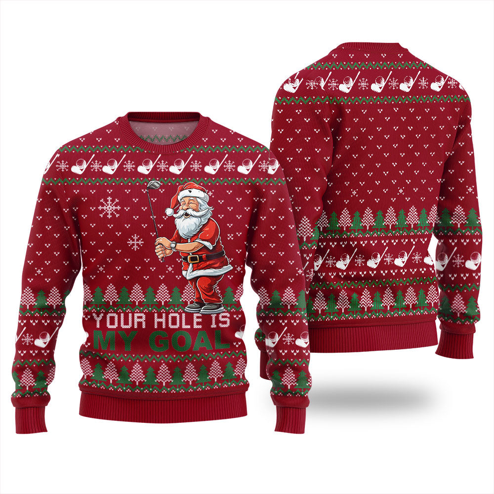 Funny Santa Golf Ugly Sweater For Women