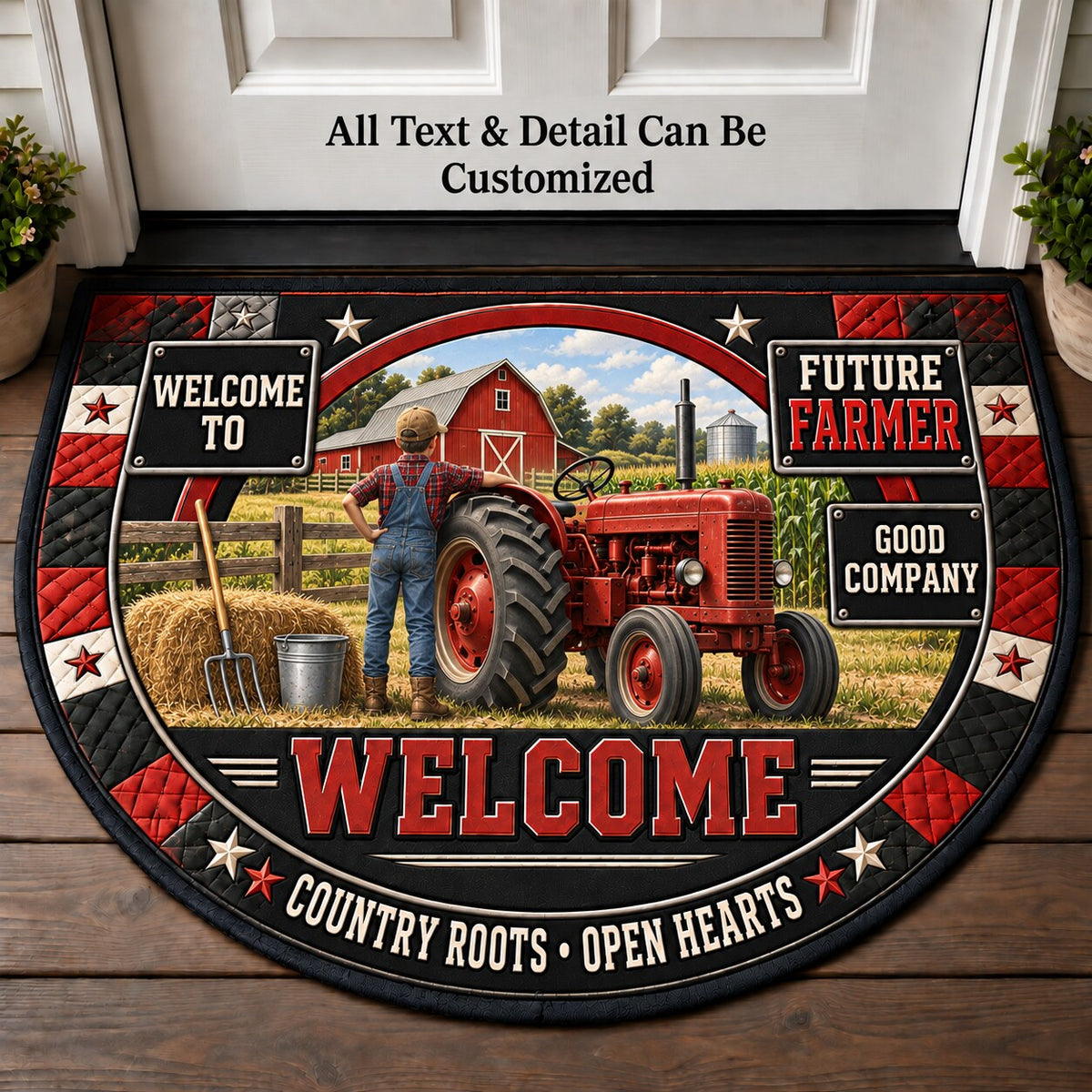 Future Farmer Personalized Half Round Mat | 5To9Vibe