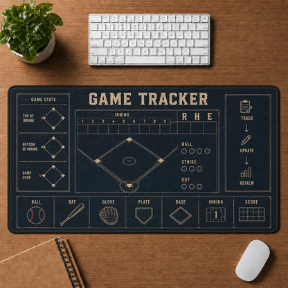 Game Tracker Blueprint Desk Mat | 5To9Vibe