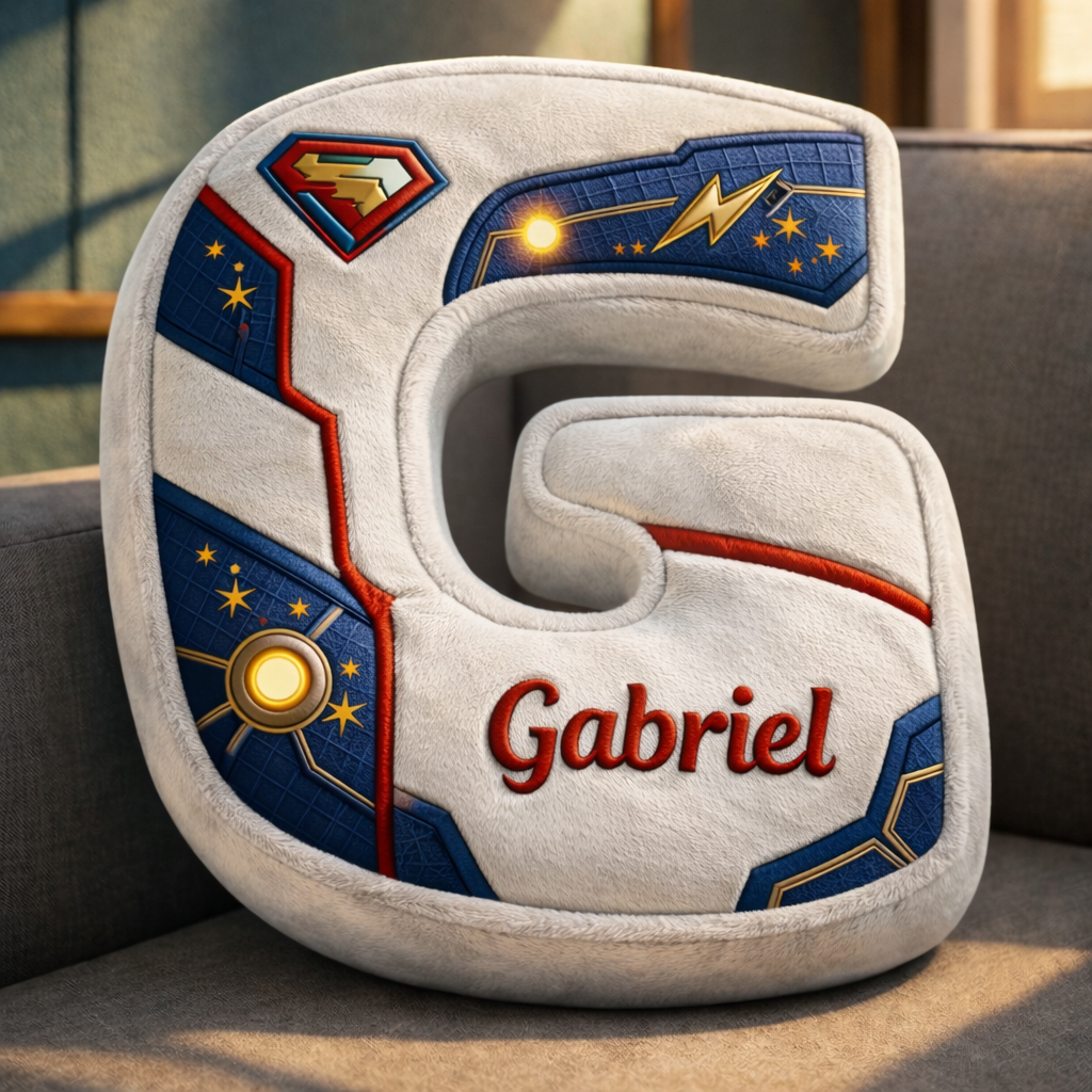 Super Hero and Princess Pillow Custom Name Gift  For Girls, Boys Irregular-Shaped Pillow Custom