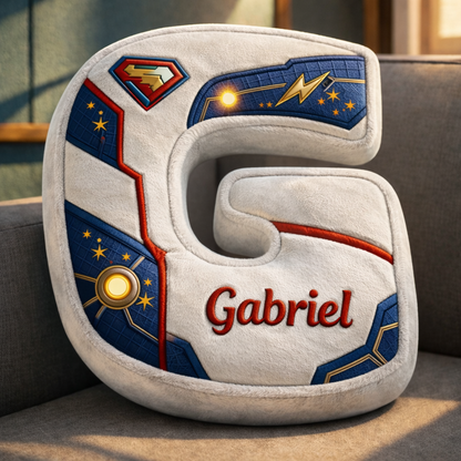 Super Hero and Princess Pillow Custom Name Gift  For Girls, Boys Irregular-Shaped Pillow Custom