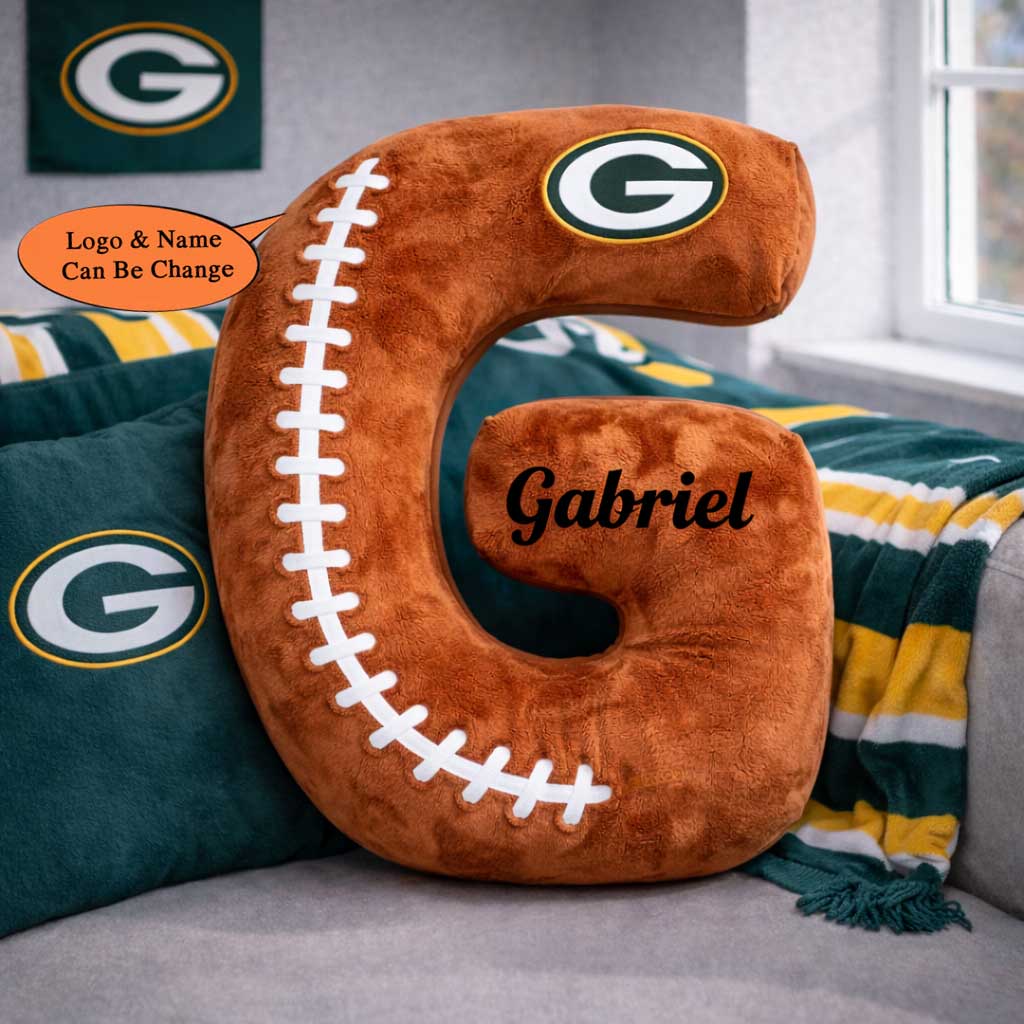 Football Pillow Custom Name and Logo All Teams 2 Irregular-Shaped Pillow Custom