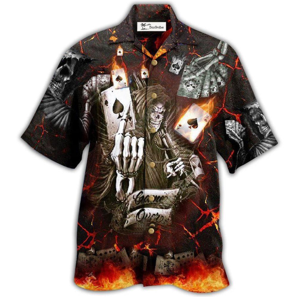 Hawaiian Shirt / Adults / S Gambling Card Game Over Cool - Hawaiian Shirt 