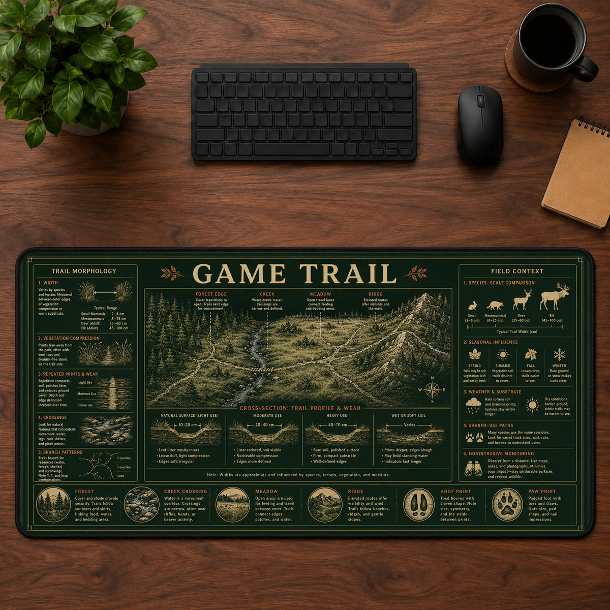 Game Trail Desk Mat Mouse Pad | 5To9Vibe