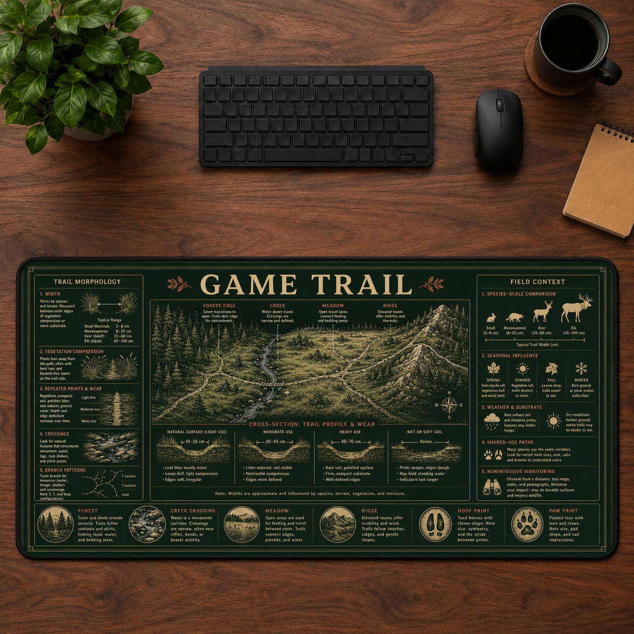 Game Trail Desk Mat Mouse Pad | 5To9Vibe