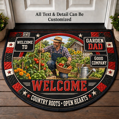 Garden Dad Personalized Half Round Mat | 5To9Vibe