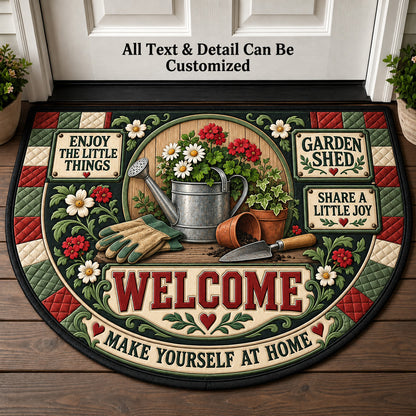 Garden Shed Personalized Half Round Mat | 5To9Vibe