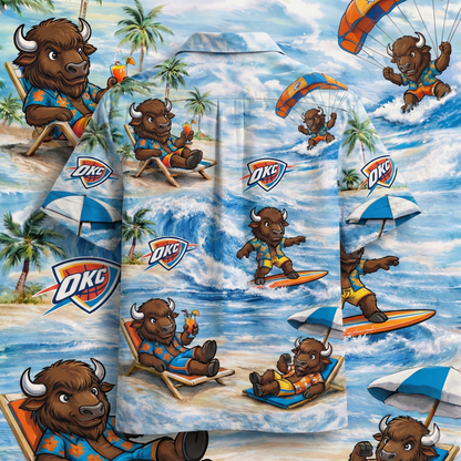 OCT Basketball Mascot Beach Viber Unisex Hawaiian Shirt For Men & Women