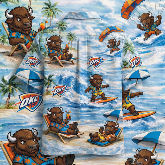 OCT Basketball Mascot Beach Viber Unisex Hawaiian Shirt For Men & Women