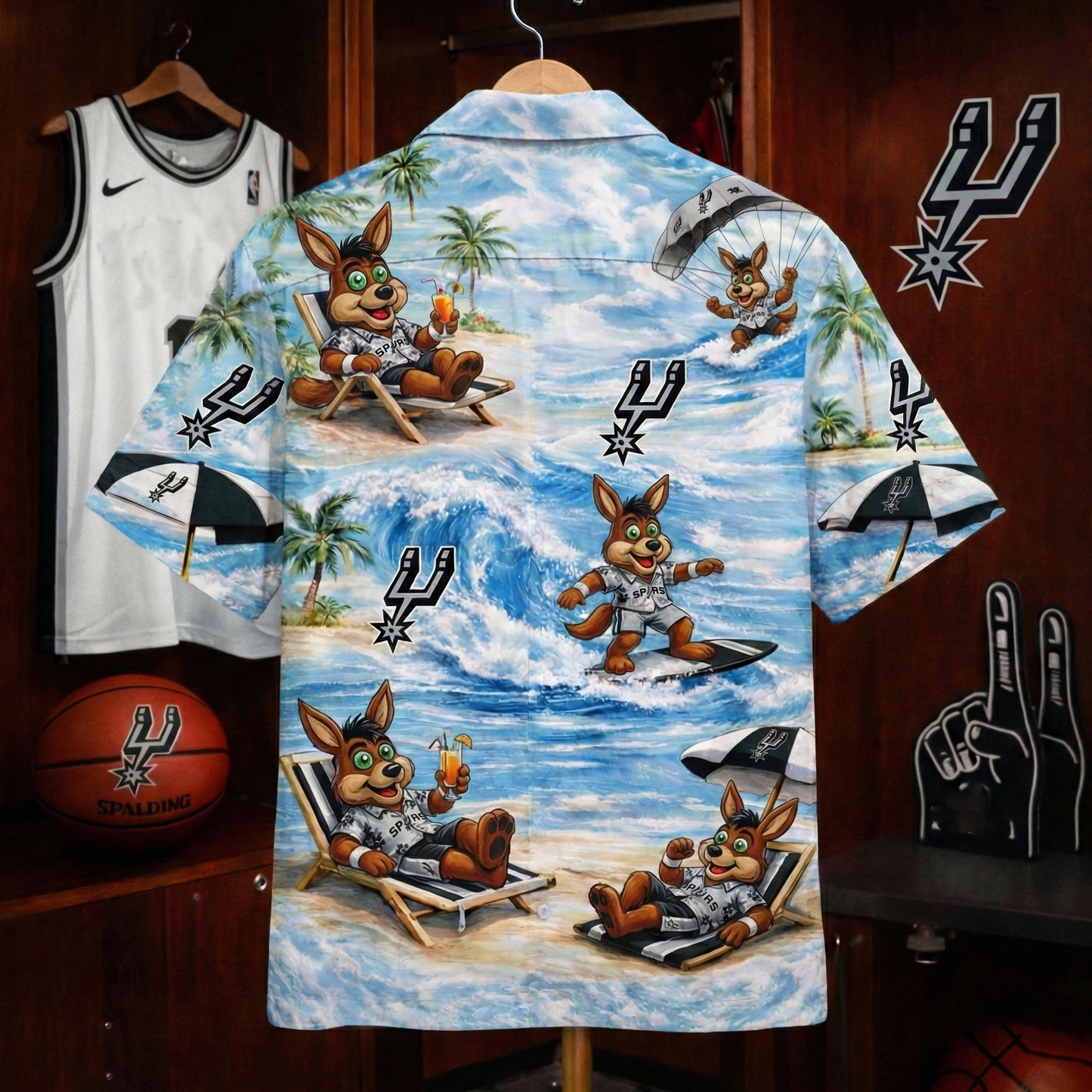 SAS Basketball Mascot Beach Viber Unisex Hawaiian Shirt For Men & Women