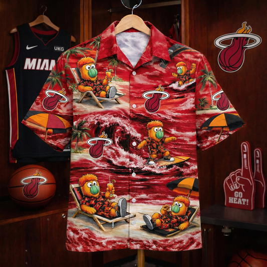 Camisa hawaiana unisex MH Basketball Mascot Beach Viber para hombre y mujer