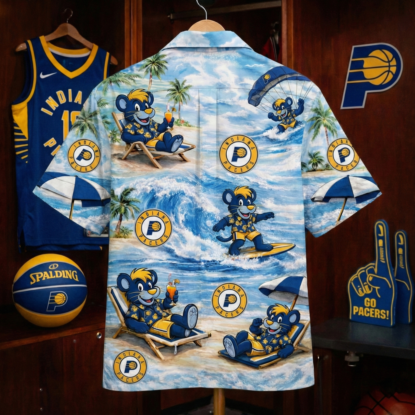 IP Basketball Mascot Beach Viber Unisex Hawaiian Shirt For Men & Women
