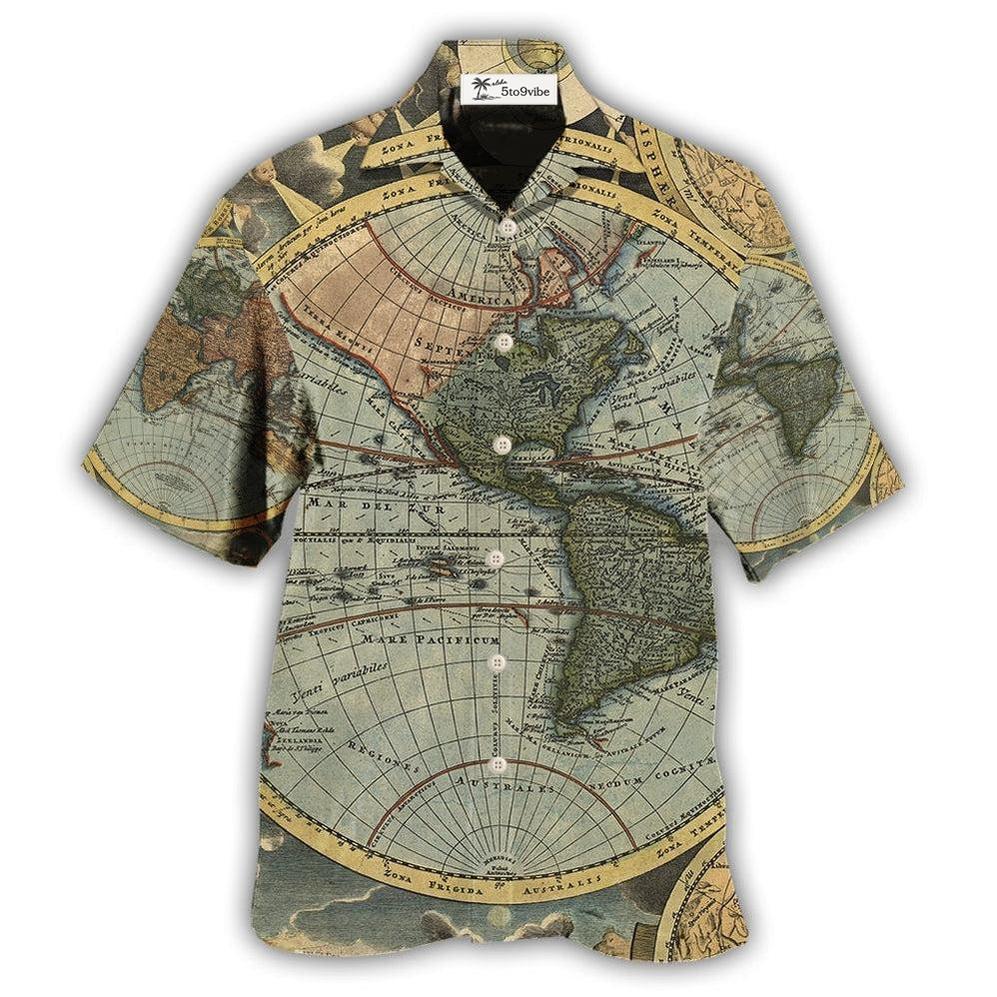 Hawaiian Shirt / Adults / S Geography Vintage Unique - Hawaiian Shirt 