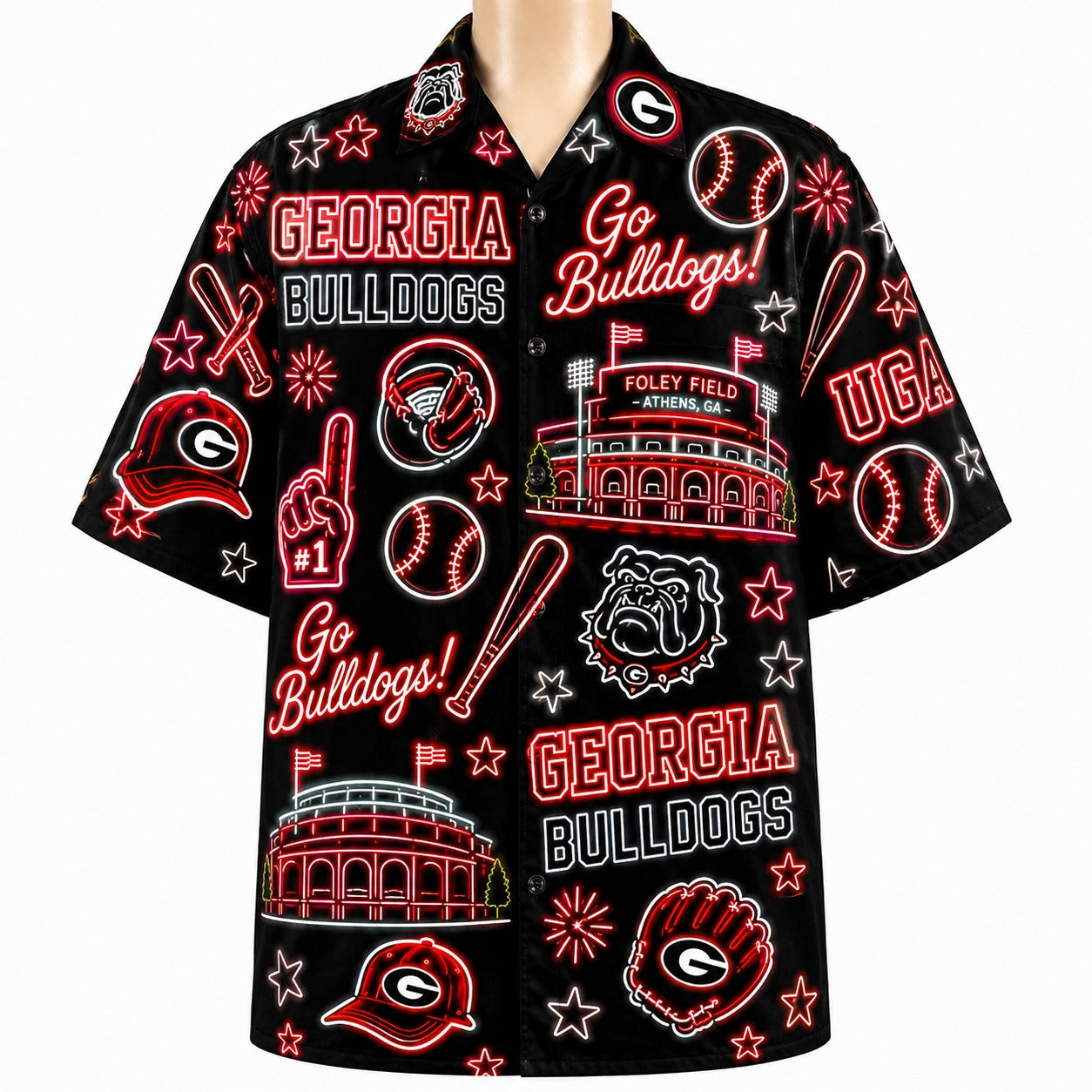 All College Basketball Teams Neon Viber Unisex Hawaiian Shirt For Men & Women