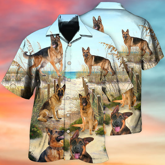 German Shepherd Best Friends For Life In Sand - Hawaiian Shirt 