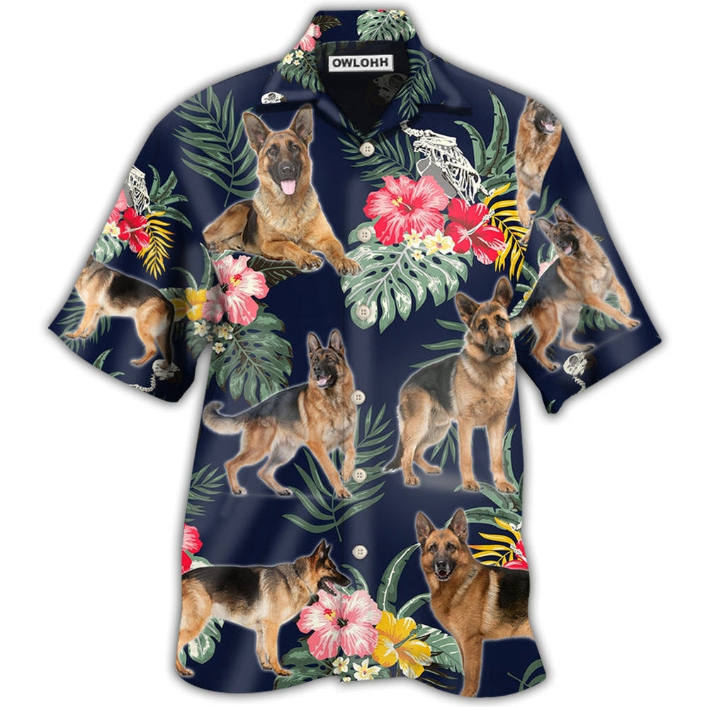 Hawaiian Shirt / Adults / S German Shepherd Tropical Floral Lover - Hawaiian Shirt 