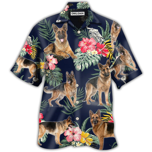 Hawaiian Shirt / Adults / S German Shepherd Tropical Floral Lover - Hawaiian Shirt 