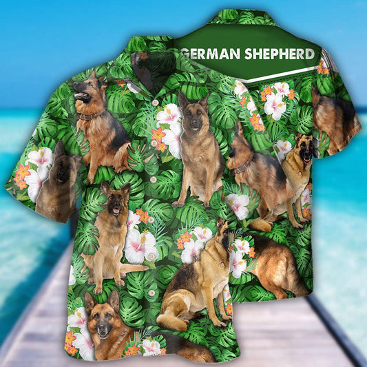 German Shepherd Dog Lover Tropical Life Cool Style - Hawaiian Shirt 