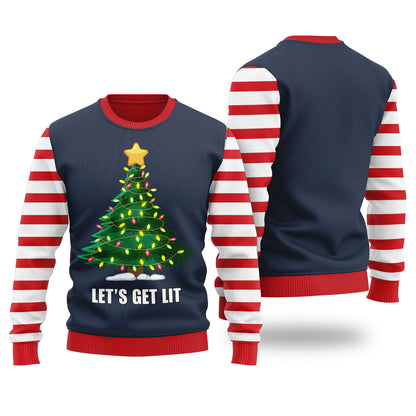 Get Lit Christmas Sweater Christmas Sweater Men