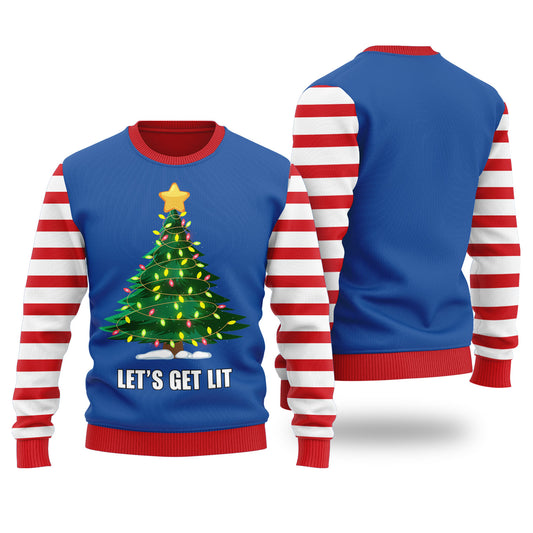 Get Lit Christmas Sweater Christmas Sweater Men