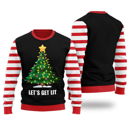 Get Lit Christmas Sweater Christmas Sweater Men