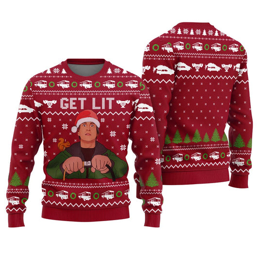 Get Lit Christmas Ugly Sweater Women's