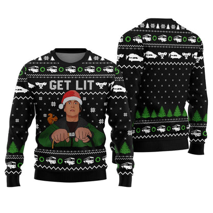Get Lit Christmas Ugly Sweater Women's