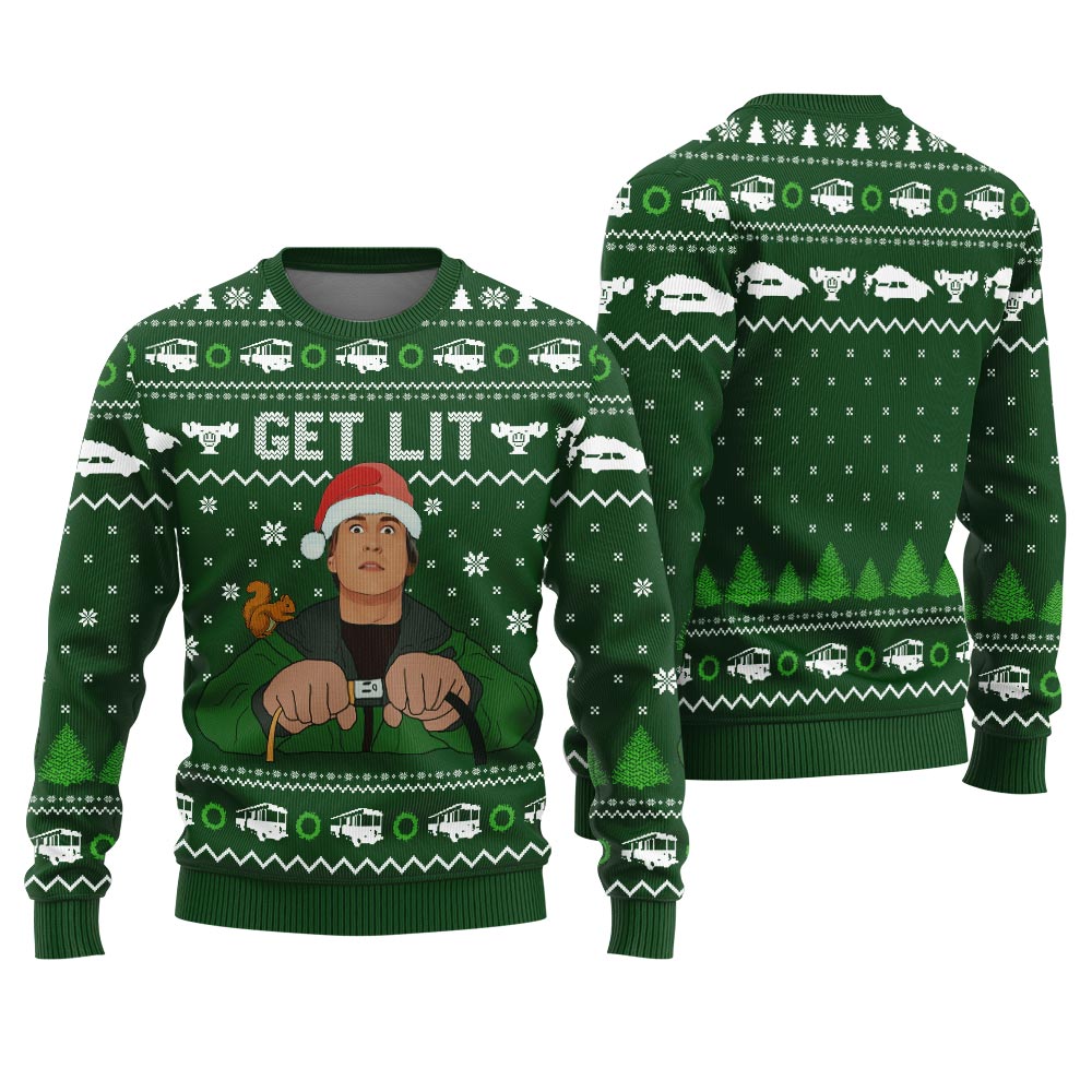 Get Lit Christmas Ugly Sweater Women's