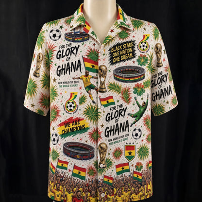 Camisa hawaiana unisex abotonada de fútbol Campeón de la Copa Mundial de todos los equipos para hombres y mujeres