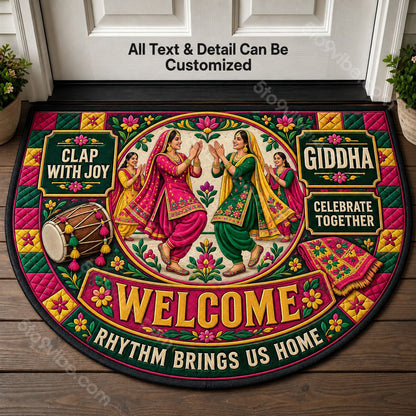 Giddha Personalized Half Round Mat | 5To9Vibe