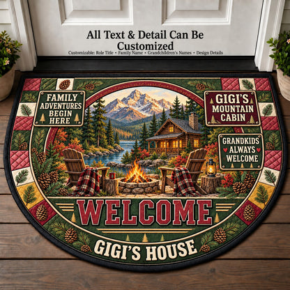 Gigi's Mountain Cabin Personalized Half Round Mat | 5To9Vibe